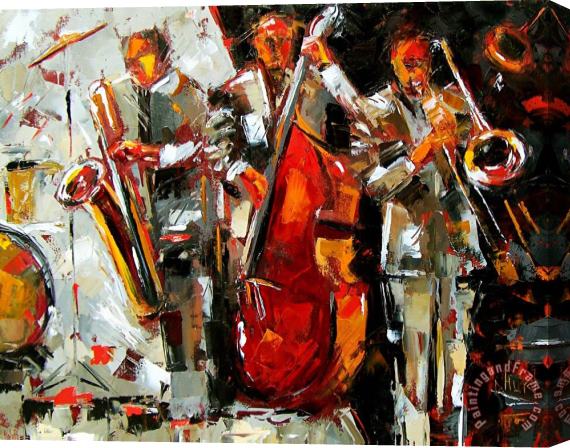 Debra Hurd Big Jazz Stretched Canvas Painting / Canvas Art