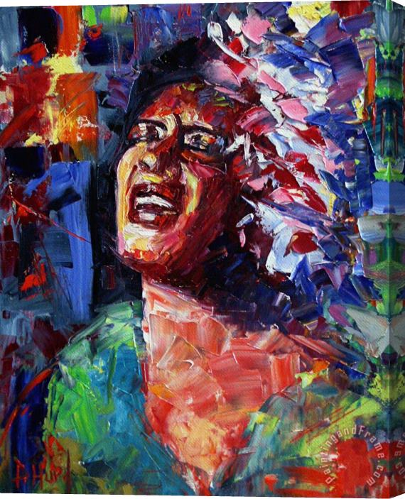 Debra Hurd Billie Holiday Live Stretched Canvas Painting / Canvas Art