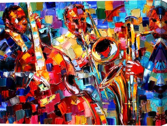 Debra Hurd Bold Jazz Trio Stretched Canvas Print / Canvas Art