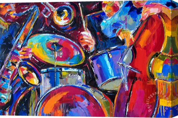 Debra Hurd Drums And Friends Stretched Canvas Print / Canvas Art