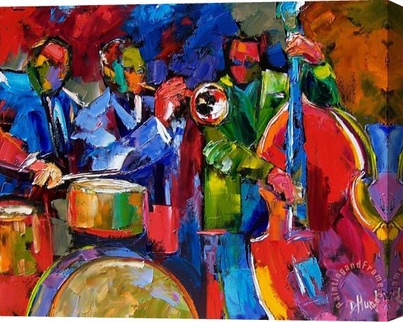 Debra Hurd Jazz Beat Stretched Canvas Painting / Canvas Art