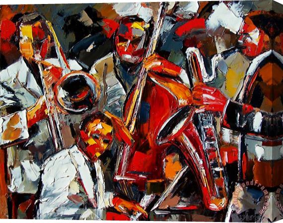 Debra Hurd Jazz Brothers Stretched Canvas Print / Canvas Art