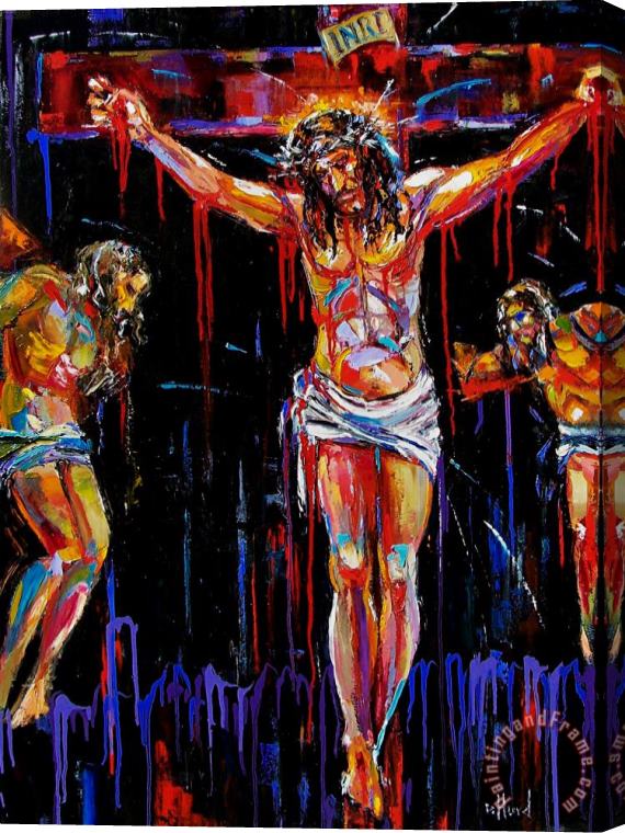 Debra Hurd Jesus Of Nazareth Stretched Canvas Painting / Canvas Art