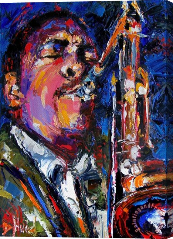 Debra Hurd John Coltrane Live Stretched Canvas Painting / Canvas Art