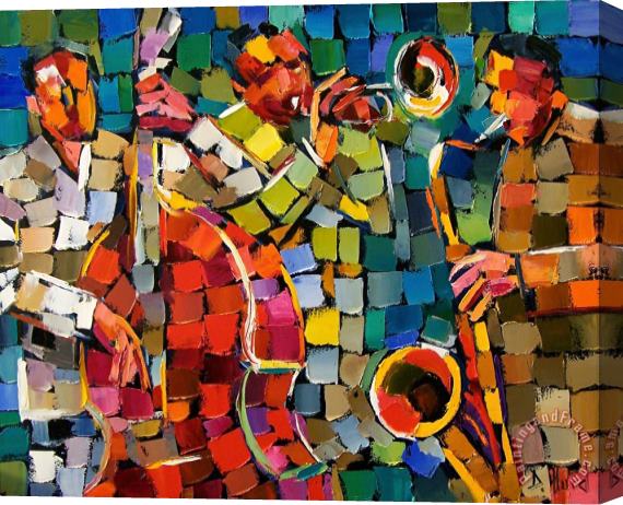 Debra Hurd Mosaic Jazz Stretched Canvas Print / Canvas Art