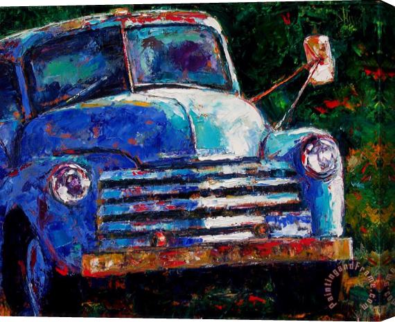 Debra Hurd Old Chevy Truck Stretched Canvas Print / Canvas Art
