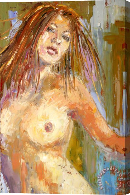 Debra Hurd Red Head Stretched Canvas Painting / Canvas Art