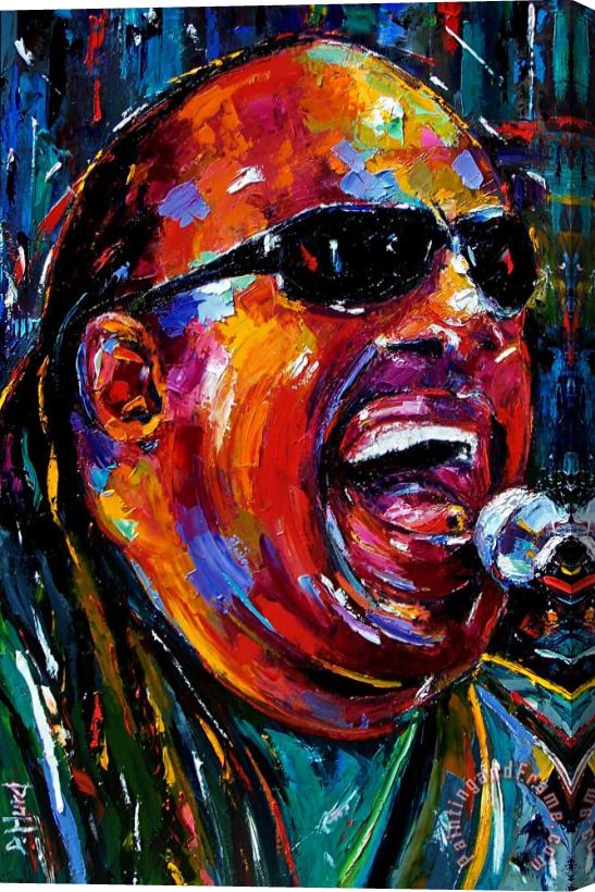 Debra Hurd Stevie Wonder Stretched Canvas Painting / Canvas Art