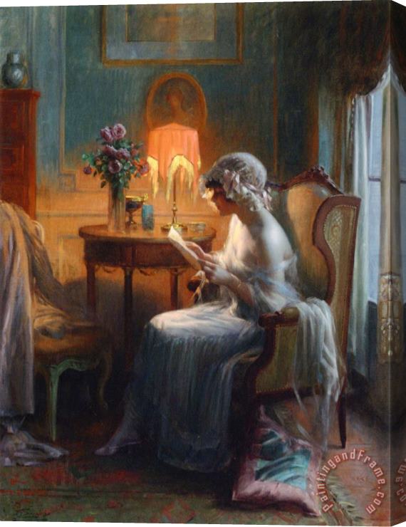 Delphin Enjolras Reading a Letter Stretched Canvas Painting / Canvas Art