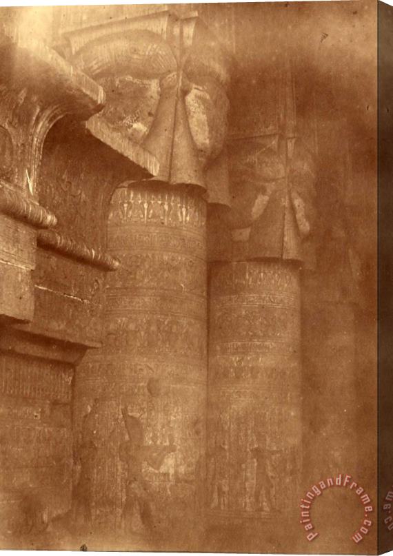 Despoineta (close Up of The Pillars And Capitals of The Temple of Denderah) Stretched Canvas Painting / Canvas Art