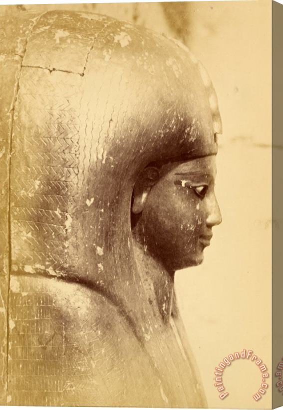Despoineta (close Up of The Sarcophagus of The Queen Aah Hotep (profile)) Stretched Canvas Print / Canvas Art