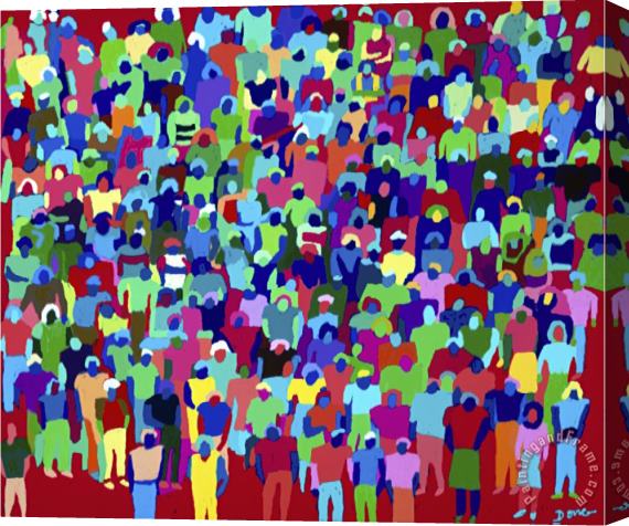 Diana Ong Another Crowd Stretched Canvas Painting / Canvas Art