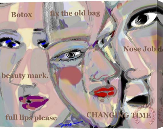 Diana Ong Botox Babes Stretched Canvas Print / Canvas Art