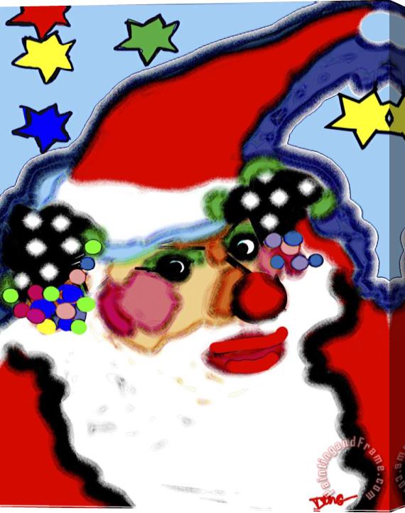 Diana Ong Clowning Santa Stretched Canvas Painting / Canvas Art