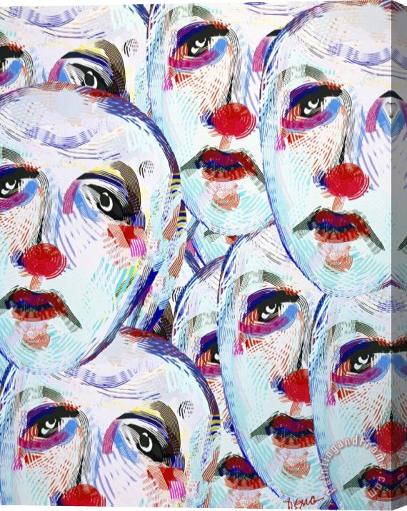 Diana Ong Clowns Stretched Canvas Painting / Canvas Art