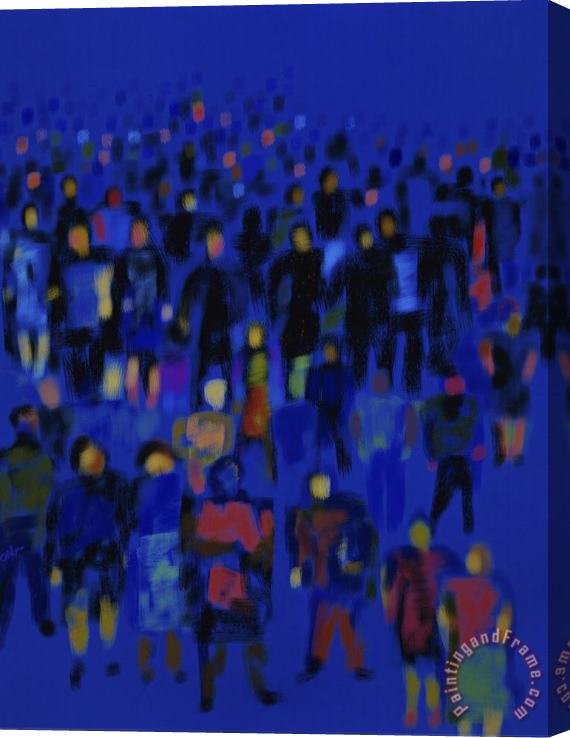 Diana Ong Crowd Stretched Canvas Painting / Canvas Art