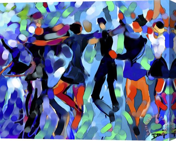 Diana Ong Joyful Dance Stretched Canvas Painting / Canvas Art