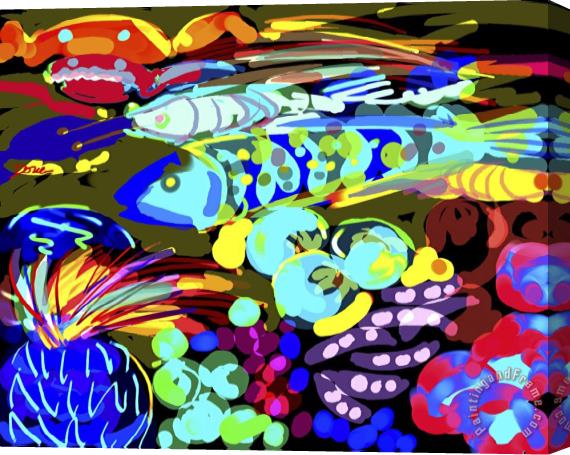 Diana Ong Marine Life Stretched Canvas Painting / Canvas Art
