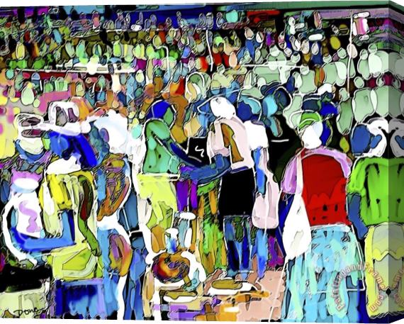 Diana Ong Market Stretched Canvas Painting / Canvas Art