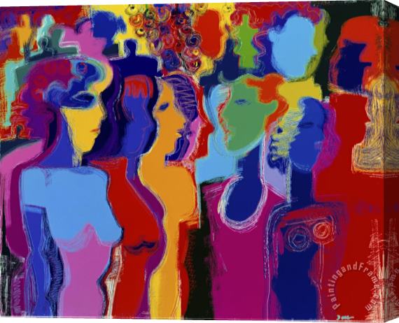 Diana Ong Party People Stretched Canvas Print / Canvas Art