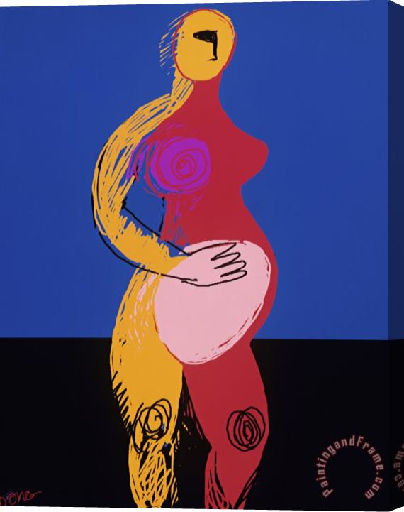 Diana Ong Woman in Labor Stretched Canvas Painting / Canvas Art