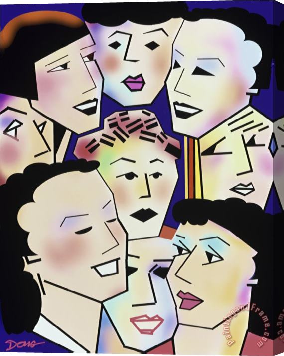 Diana Ong Womans Group Stretched Canvas Print / Canvas Art