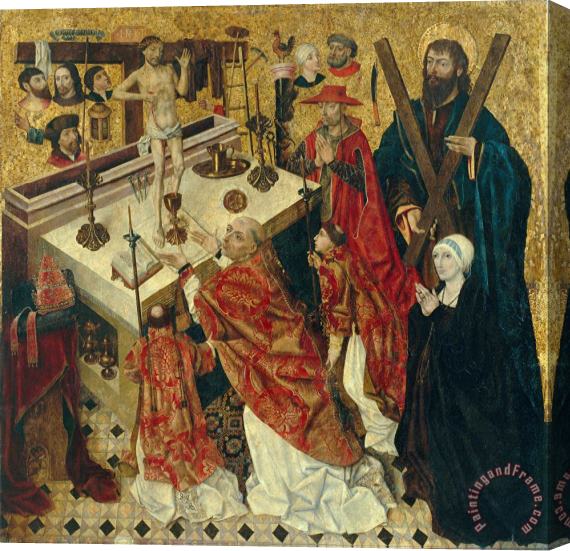 Diego De La Cruz The Mass of Saint Gregory Stretched Canvas Print / Canvas Art