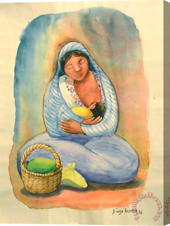 Diego Rivera Mother And Child, 1936 Stretched Canvas Print / Canvas Art