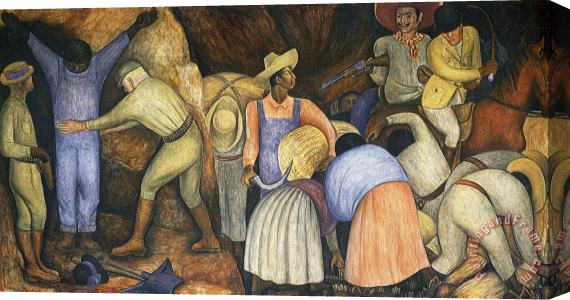 Diego Rivera The Exploiters 1926 Stretched Canvas Painting / Canvas Art