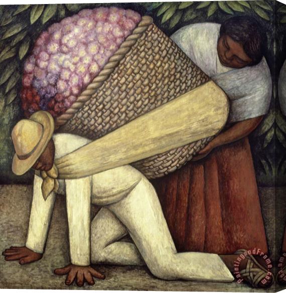 Diego Rivera The Flower Carrier, 1935 Stretched Canvas Painting / Canvas Art