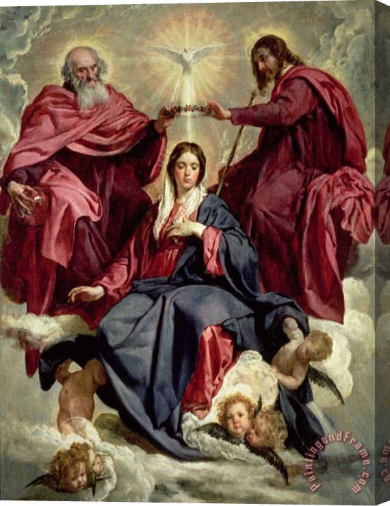 Diego Velazquez Coronation Of The Virgin Stretched Canvas Painting / Canvas Art