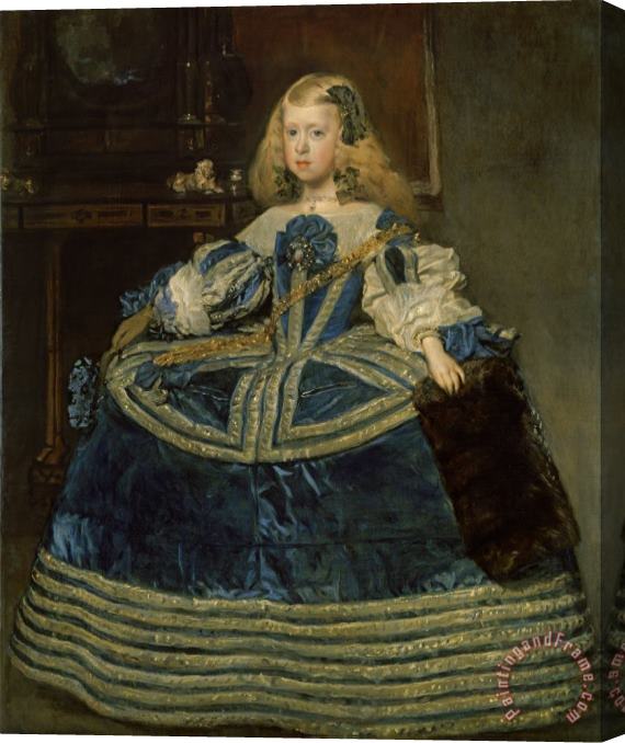 Diego Velazquez Infanta Margarita Teresa in a Blue Dress Stretched Canvas Painting / Canvas Art