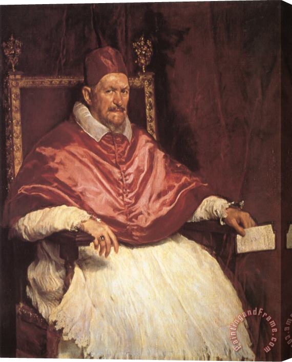 Diego Velazquez Portrait of Pope Innocent X 1650 Stretched Canvas Painting / Canvas Art