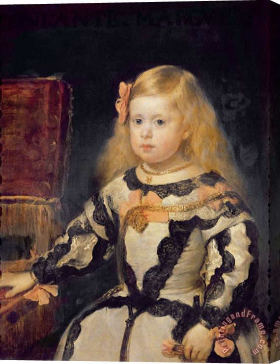 Diego Velazquez Portrait of The Infanta Maria Marguerita (1651 73) Stretched Canvas Print / Canvas Art