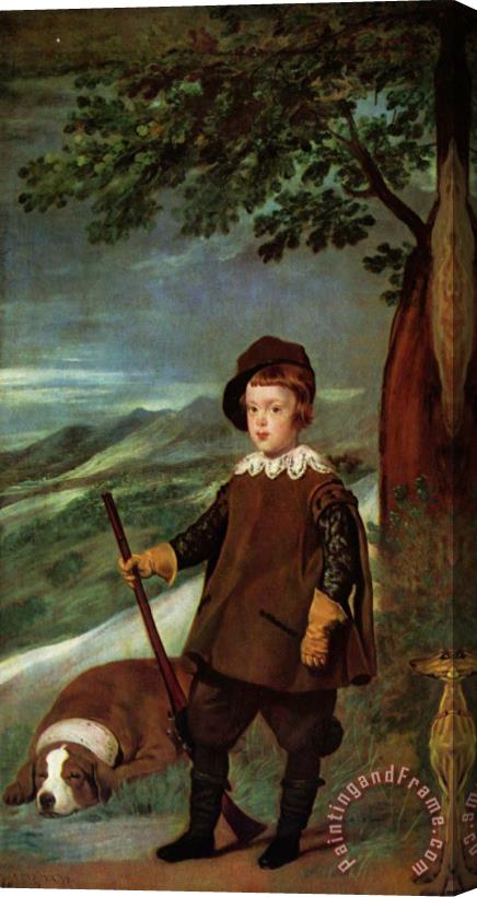 Diego Velazquez Prince Balthasar Carlos Dressed As a Hunter 1636 Stretched Canvas Painting / Canvas Art