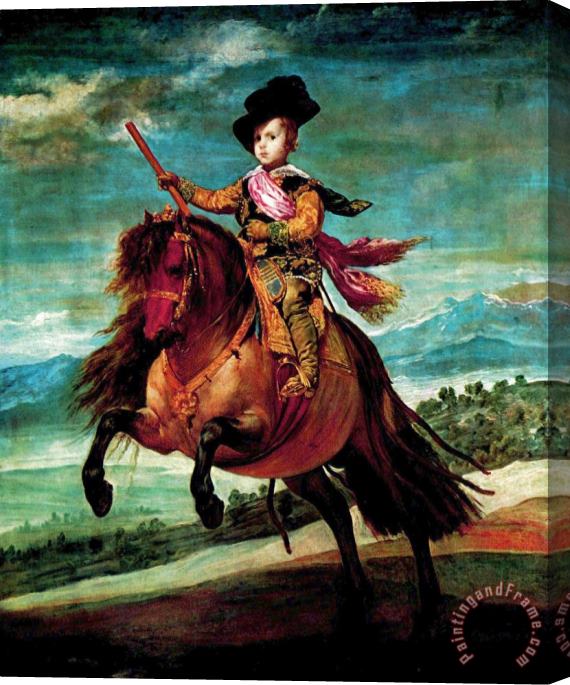 Diego Velazquez Prince Balthasar Carlos on Horseback 1635 Stretched Canvas Print / Canvas Art