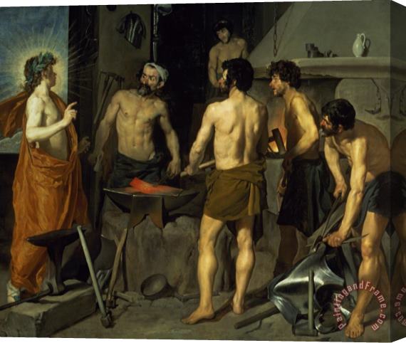 Diego Velazquez The Forge of Vulcan Stretched Canvas Print / Canvas Art