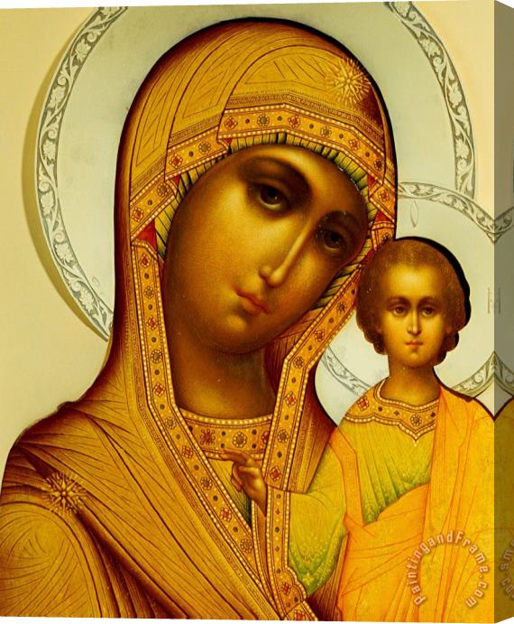 Dmitrii Smirnov Icon Of The Virgin Kazanskaya Stretched Canvas Painting / Canvas Art