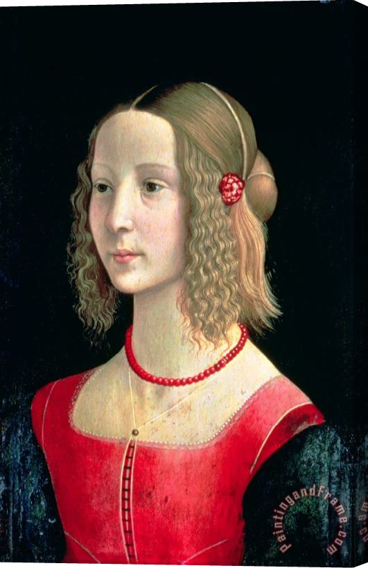Domenico Ghirlandaio Portrait of a Girl Stretched Canvas Print / Canvas Art