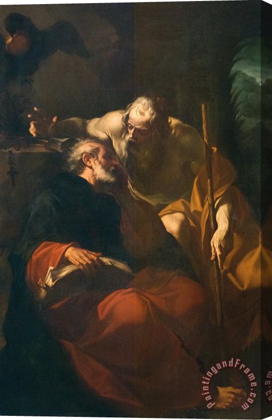 Domenico Maria Viani St. Benedict And A Hermit Stretched Canvas Painting / Canvas Art