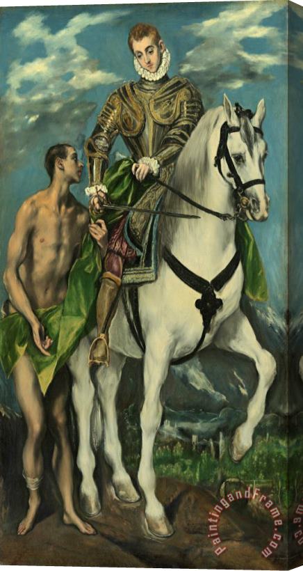 Domenico Theotocopuli El Greco St. Martin And The Beggar Stretched Canvas Painting / Canvas Art