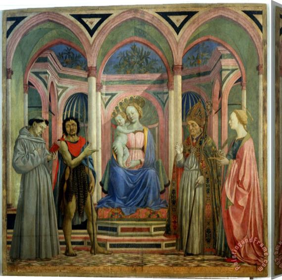 Domenico Veneziano Pala Di Santa Lucia Dei Magnoli Stretched Canvas Print / Canvas Art