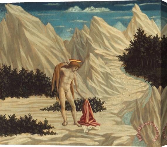 Domenico Veneziano St. John In The Desert Stretched Canvas Print / Canvas Art