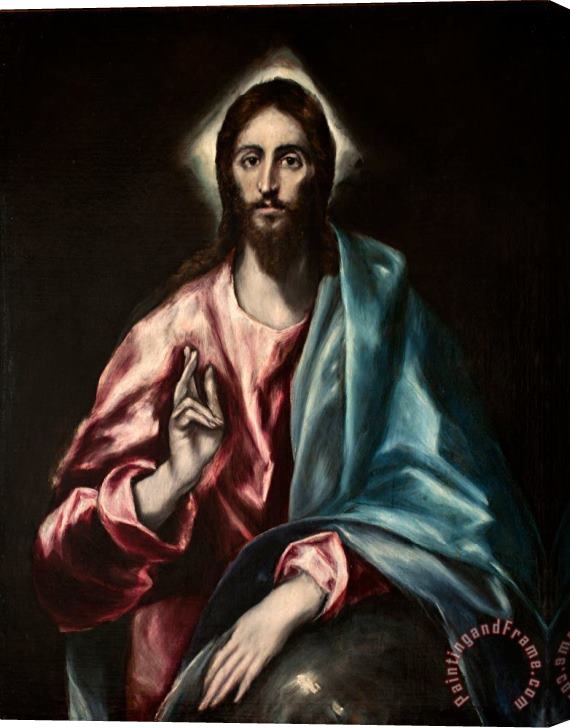 Domenikos Theotokopoulos, El Greco Christ As Saviour Stretched Canvas Painting / Canvas Art