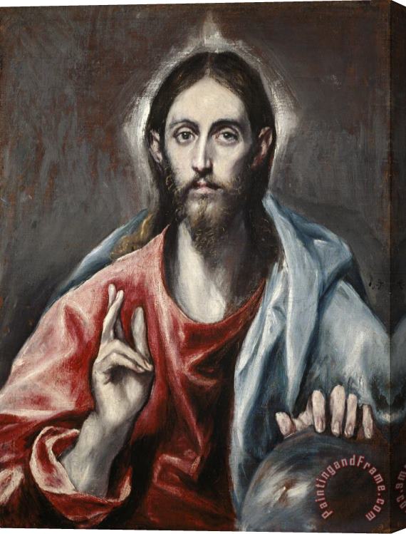Domenikos Theotokopoulos, El Greco Christ Blessing ('the Saviour of The World') Stretched Canvas Print / Canvas Art