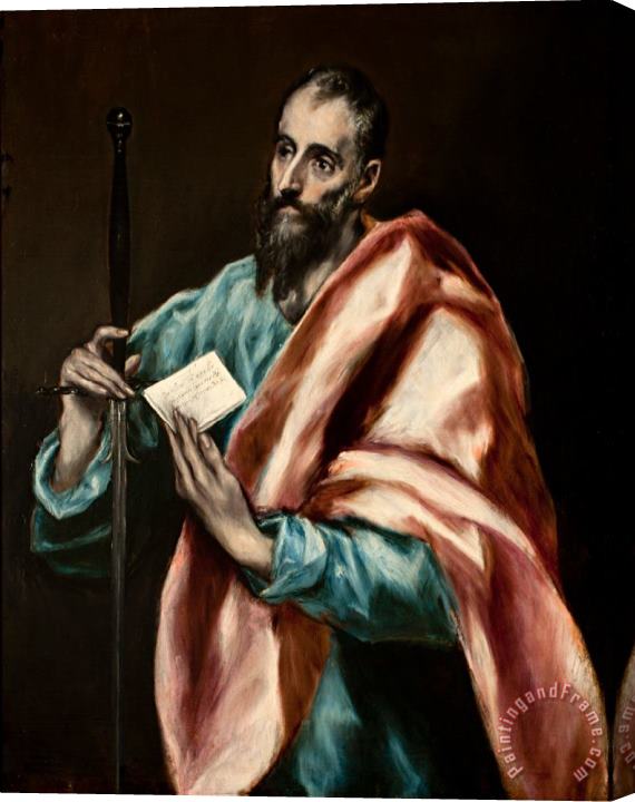 Domenikos Theotokopoulos, El Greco St. Paul Stretched Canvas Painting / Canvas Art