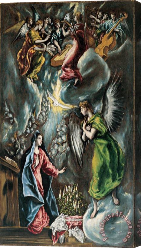 Domenikos Theotokopoulos, El Greco The Annunciation 2 Stretched Canvas Painting / Canvas Art