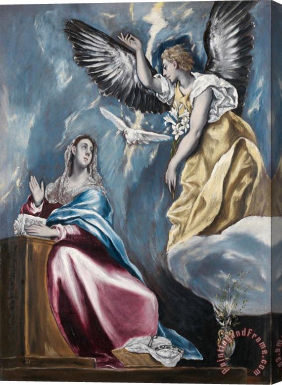 Domenikos Theotokopoulos, El Greco The Annunciation 3 Stretched Canvas Painting / Canvas Art