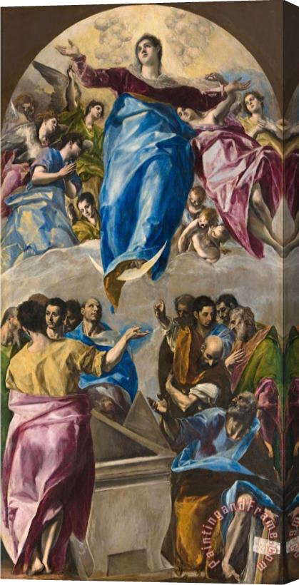 Domenikos Theotokopoulos, El Greco The Assumption of The Virgin Stretched Canvas Painting / Canvas Art