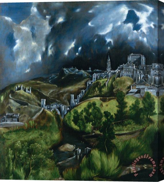 Domenikos Theotokopoulos, El Greco View of Toledo Stretched Canvas Painting / Canvas Art